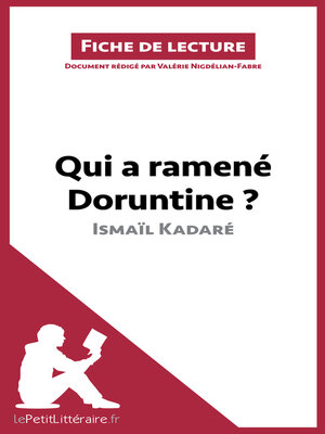 cover image of Qui a ramené Doruntine ? d'Ismaïl Kadaré (Fiche de lecture)
